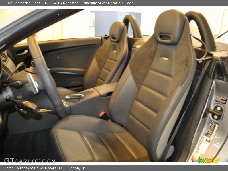 Palladium Silver Metallic / Black 2009 Mercedes-Benz SLK 55 AMG Roadster