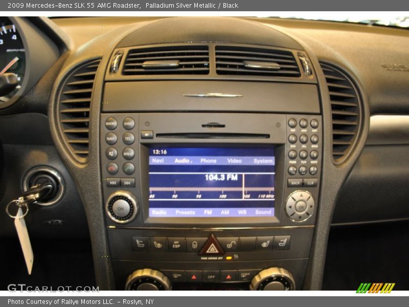 Palladium Silver Metallic / Black 2009 Mercedes-Benz SLK 55 AMG Roadster