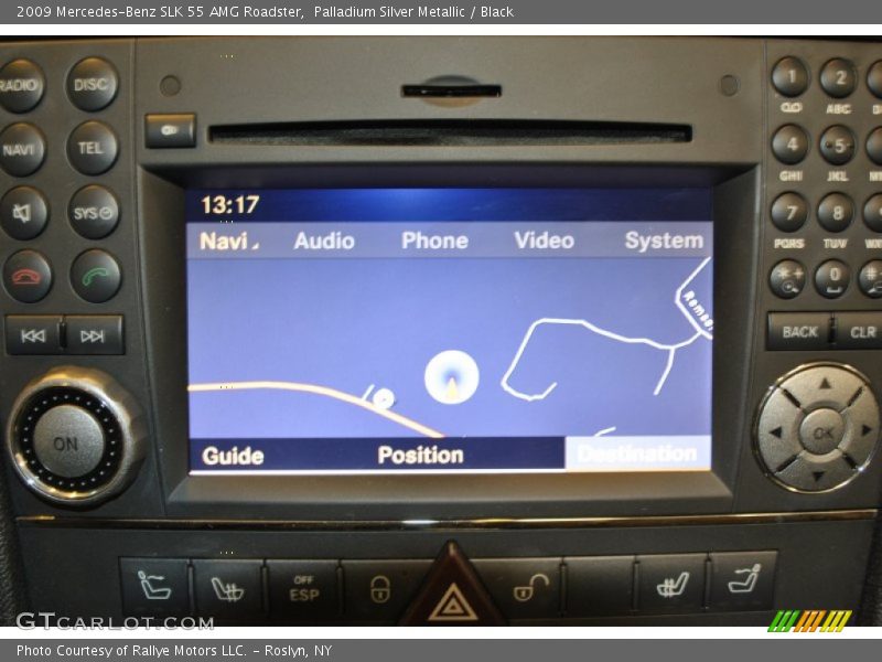 Palladium Silver Metallic / Black 2009 Mercedes-Benz SLK 55 AMG Roadster