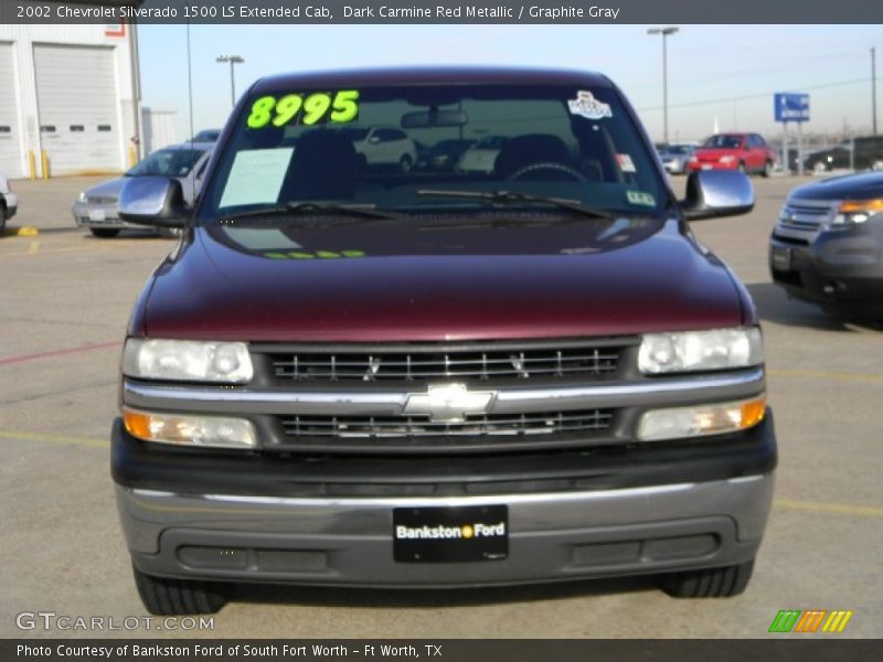 Dark Carmine Red Metallic / Graphite Gray 2002 Chevrolet Silverado 1500 LS Extended Cab