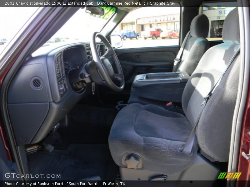 Dark Carmine Red Metallic / Graphite Gray 2002 Chevrolet Silverado 1500 LS Extended Cab