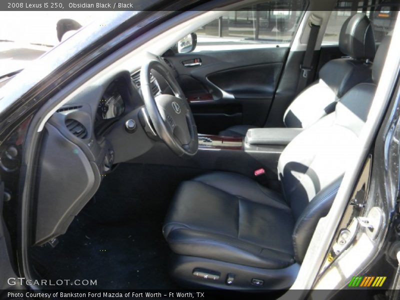 Obsidian Black / Black 2008 Lexus IS 250