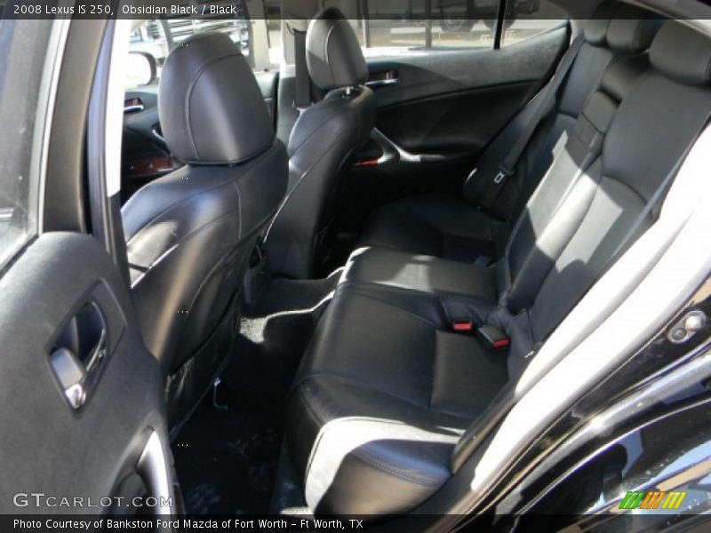 Obsidian Black / Black 2008 Lexus IS 250
