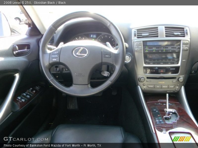 Obsidian Black / Black 2008 Lexus IS 250