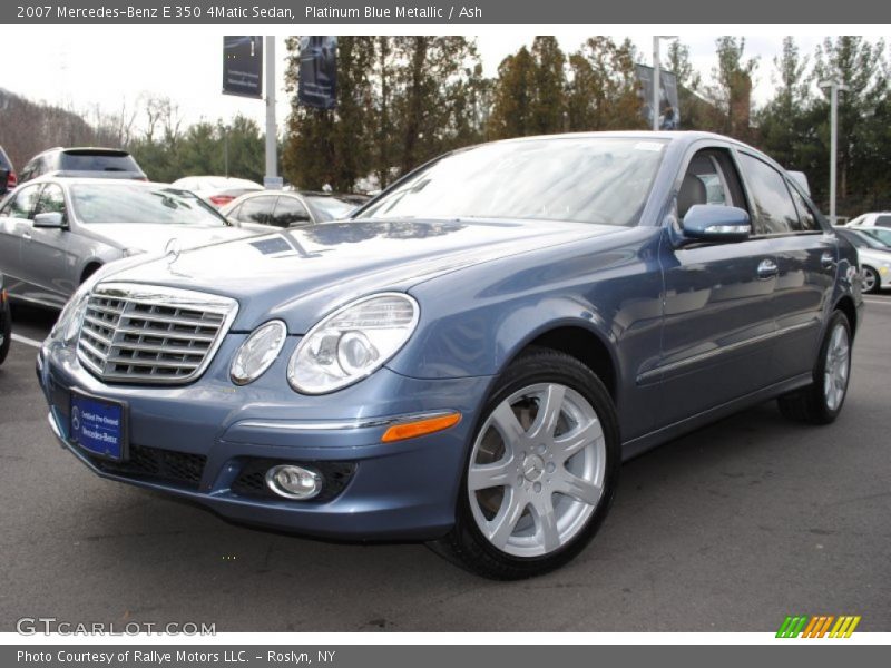 Platinum Blue Metallic / Ash 2007 Mercedes-Benz E 350 4Matic Sedan