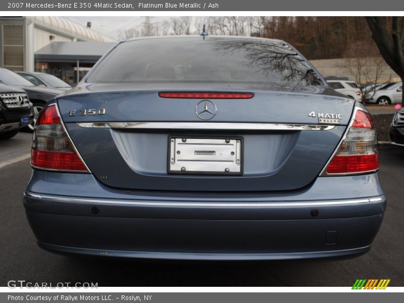 Platinum Blue Metallic / Ash 2007 Mercedes-Benz E 350 4Matic Sedan