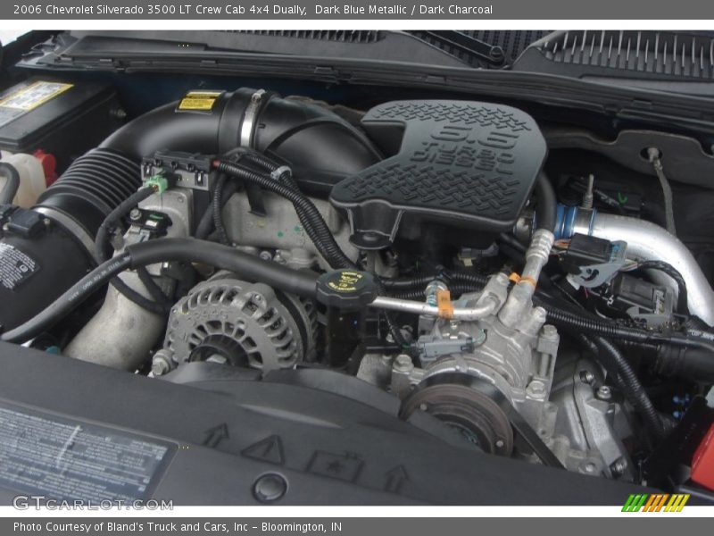 Dark Blue Metallic / Dark Charcoal 2006 Chevrolet Silverado 3500 LT Crew Cab 4x4 Dually
