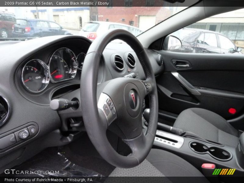 Carbon Black Metallic / Ebony 2009 Pontiac G6 V6 Sedan