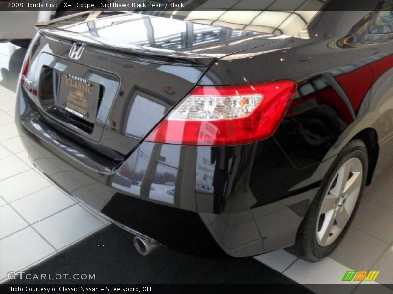 Nighthawk Black Pearl / Black 2008 Honda Civic EX-L Coupe