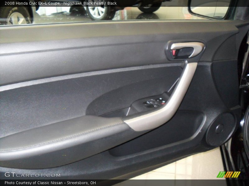 Nighthawk Black Pearl / Black 2008 Honda Civic EX-L Coupe