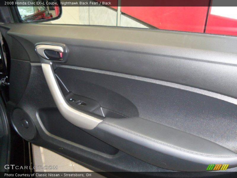 Nighthawk Black Pearl / Black 2008 Honda Civic EX-L Coupe
