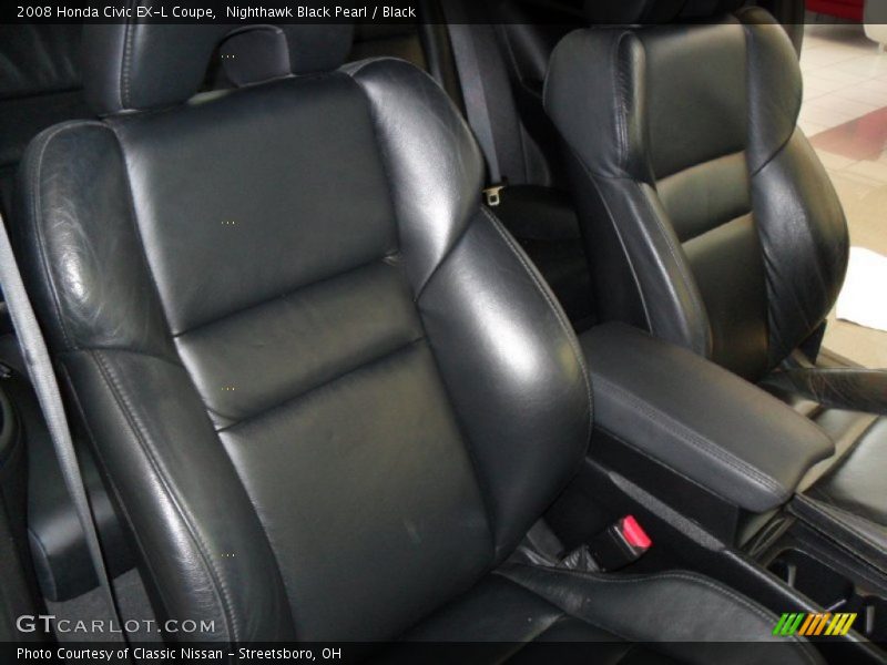 Nighthawk Black Pearl / Black 2008 Honda Civic EX-L Coupe