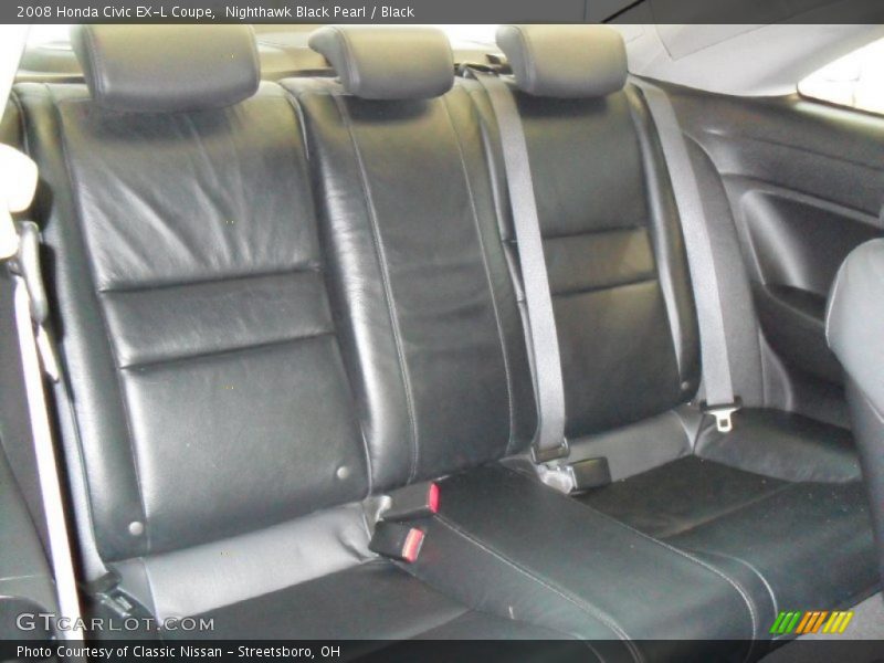 Nighthawk Black Pearl / Black 2008 Honda Civic EX-L Coupe