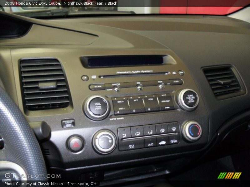 Nighthawk Black Pearl / Black 2008 Honda Civic EX-L Coupe