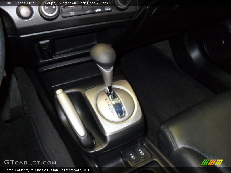 Nighthawk Black Pearl / Black 2008 Honda Civic EX-L Coupe