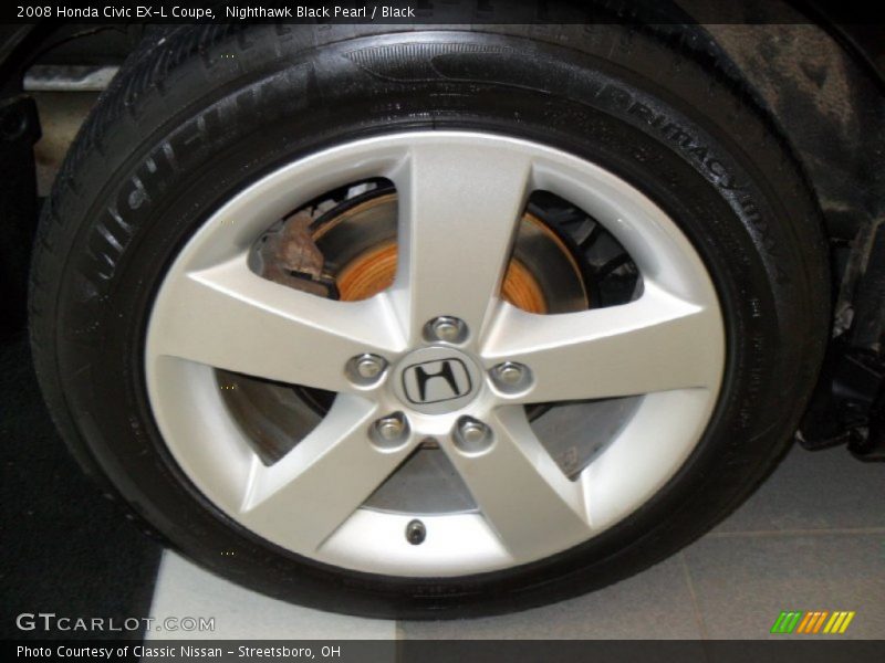 Nighthawk Black Pearl / Black 2008 Honda Civic EX-L Coupe