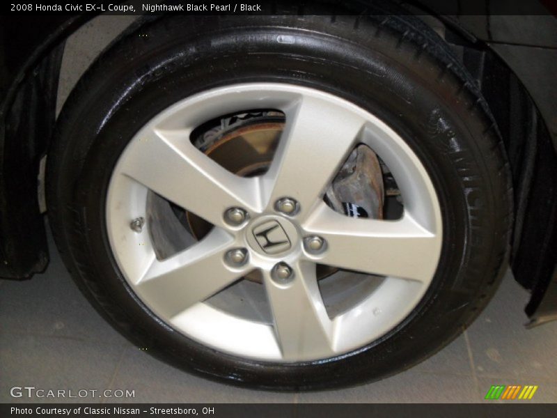 Nighthawk Black Pearl / Black 2008 Honda Civic EX-L Coupe