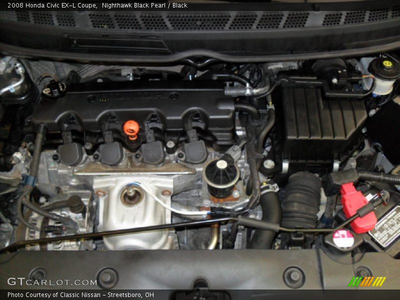 Nighthawk Black Pearl / Black 2008 Honda Civic EX-L Coupe