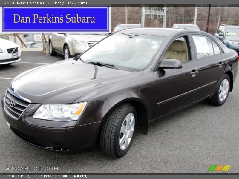 Ebony Black / Camel 2009 Hyundai Sonata GLS
