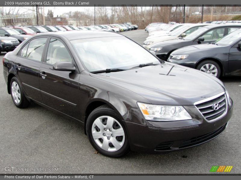 Ebony Black / Camel 2009 Hyundai Sonata GLS
