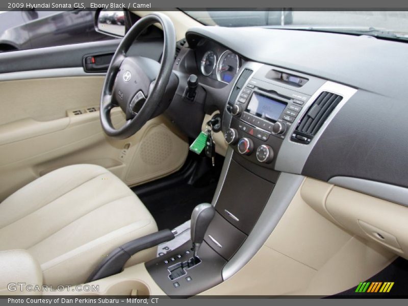 Ebony Black / Camel 2009 Hyundai Sonata GLS