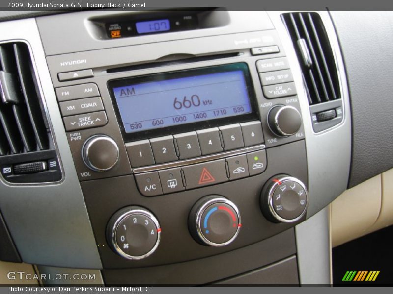 Ebony Black / Camel 2009 Hyundai Sonata GLS