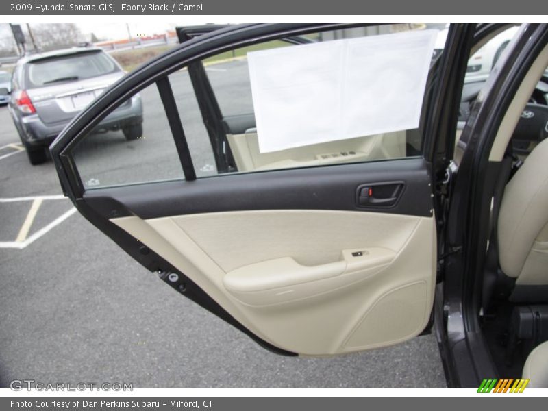 Ebony Black / Camel 2009 Hyundai Sonata GLS