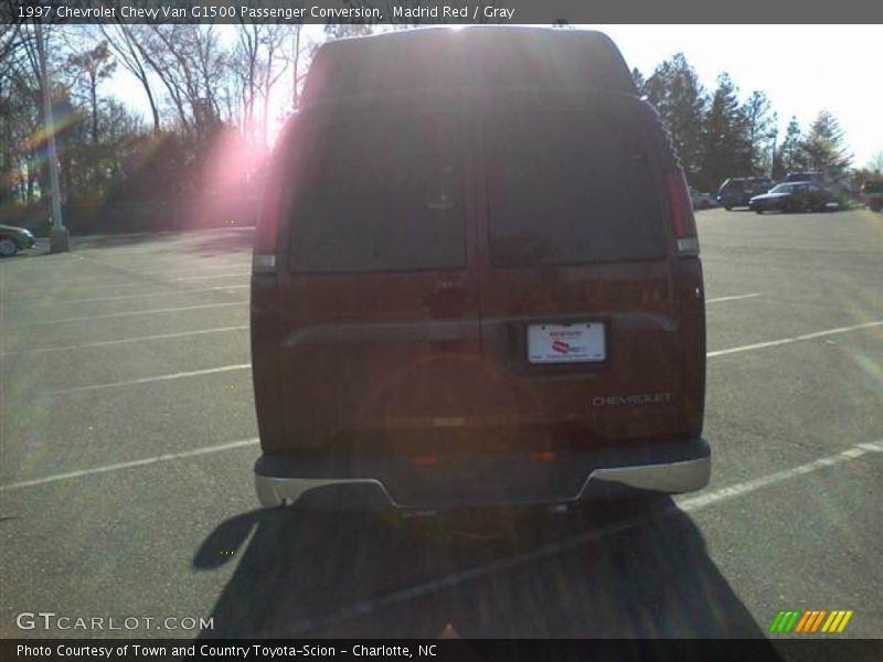 Madrid Red / Gray 1997 Chevrolet Chevy Van G1500 Passenger Conversion