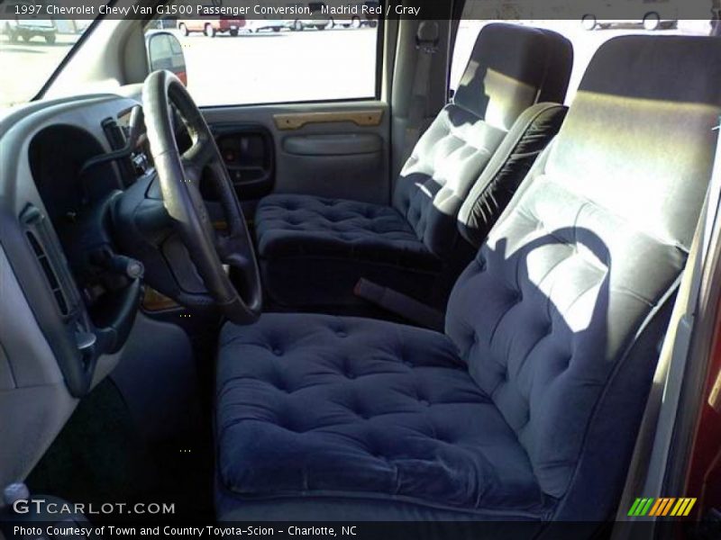 Madrid Red / Gray 1997 Chevrolet Chevy Van G1500 Passenger Conversion