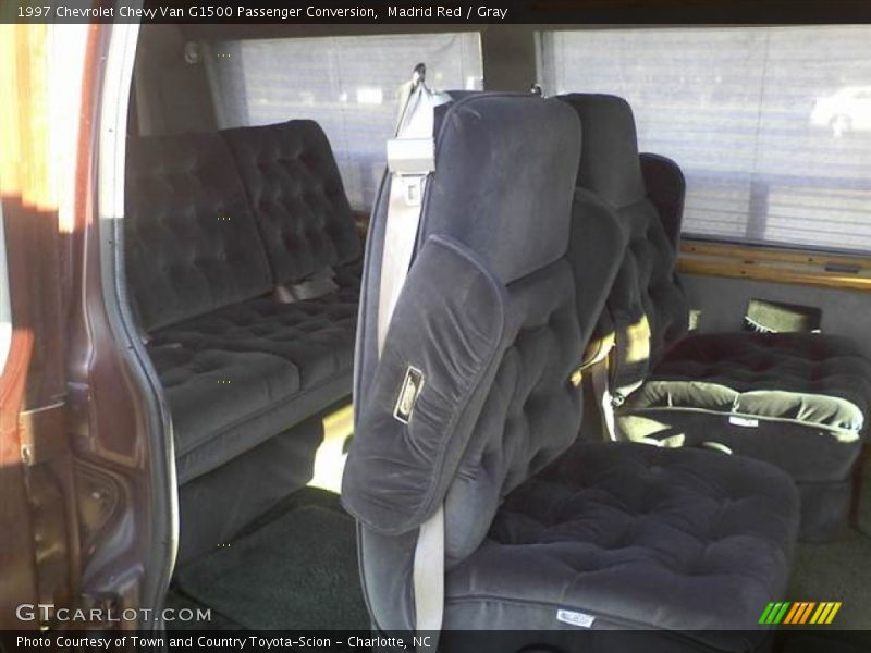 Madrid Red / Gray 1997 Chevrolet Chevy Van G1500 Passenger Conversion