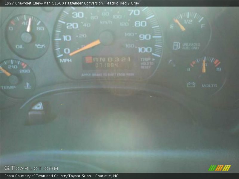 Madrid Red / Gray 1997 Chevrolet Chevy Van G1500 Passenger Conversion