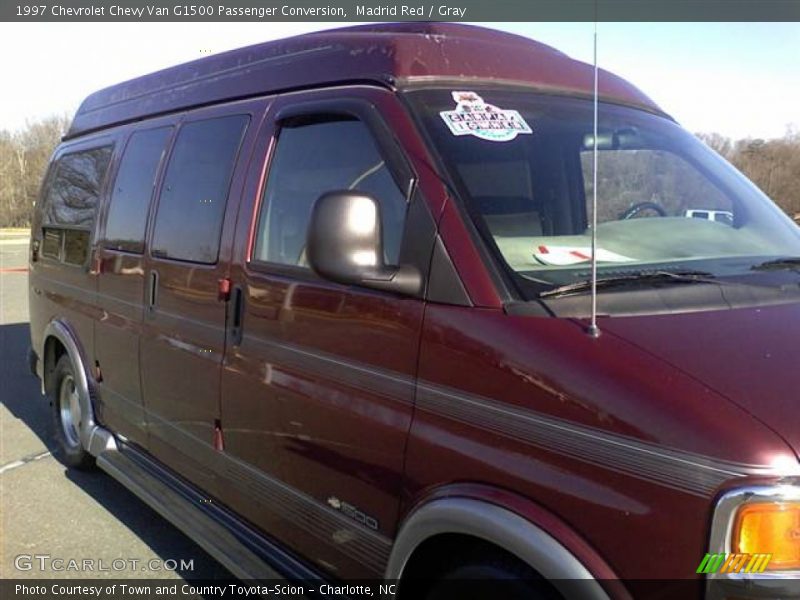 Madrid Red / Gray 1997 Chevrolet Chevy Van G1500 Passenger Conversion