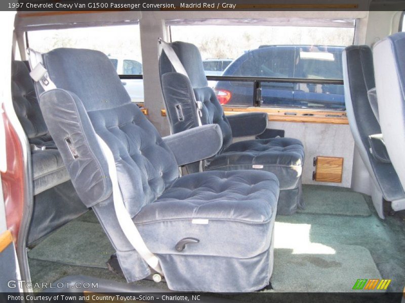 Madrid Red / Gray 1997 Chevrolet Chevy Van G1500 Passenger Conversion