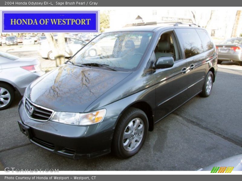 Sage Brush Pearl / Gray 2004 Honda Odyssey EX-L