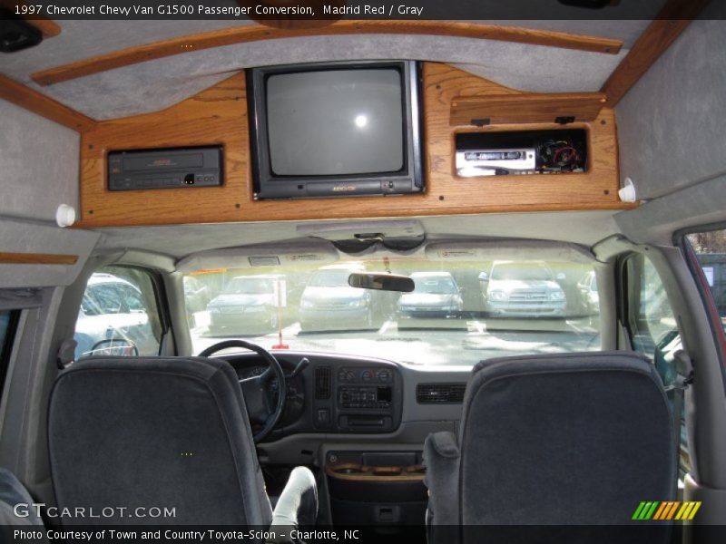 Madrid Red / Gray 1997 Chevrolet Chevy Van G1500 Passenger Conversion