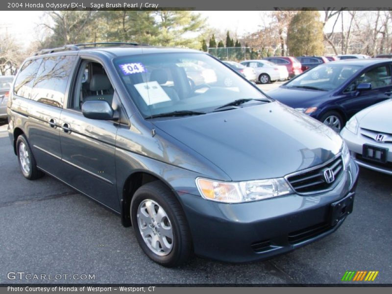 Sage Brush Pearl / Gray 2004 Honda Odyssey EX-L