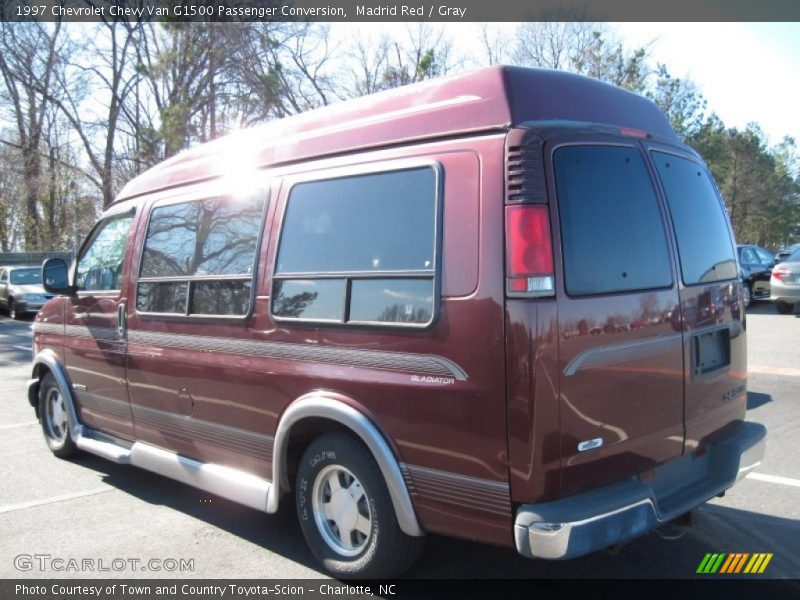 Madrid Red / Gray 1997 Chevrolet Chevy Van G1500 Passenger Conversion
