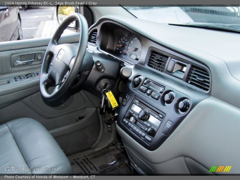 Sage Brush Pearl / Gray 2004 Honda Odyssey EX-L