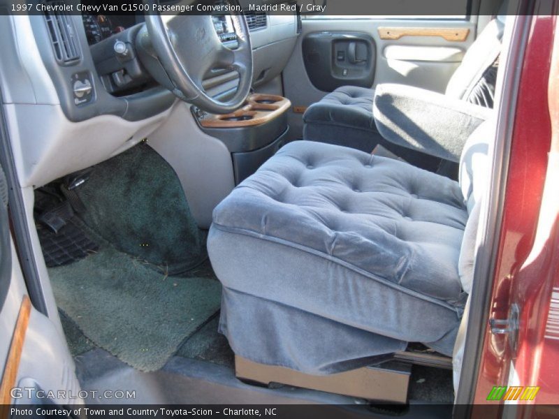 Madrid Red / Gray 1997 Chevrolet Chevy Van G1500 Passenger Conversion