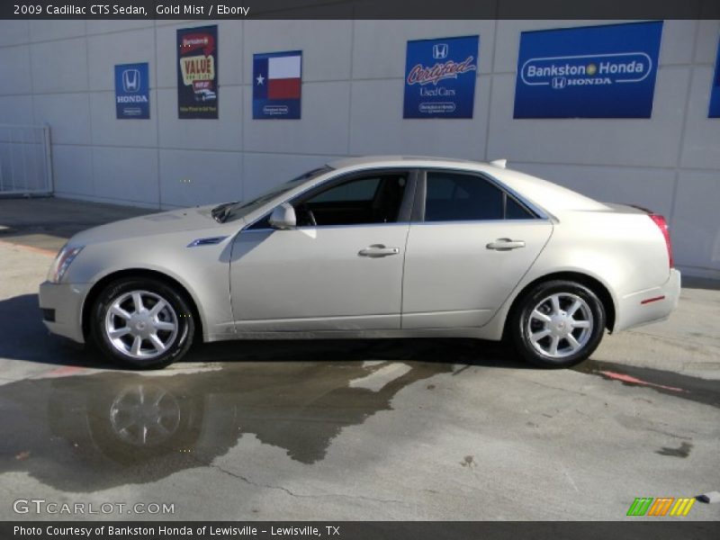 Gold Mist / Ebony 2009 Cadillac CTS Sedan