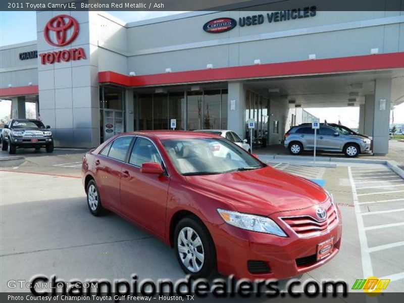Barcelona Red Metallic / Ash 2011 Toyota Camry LE