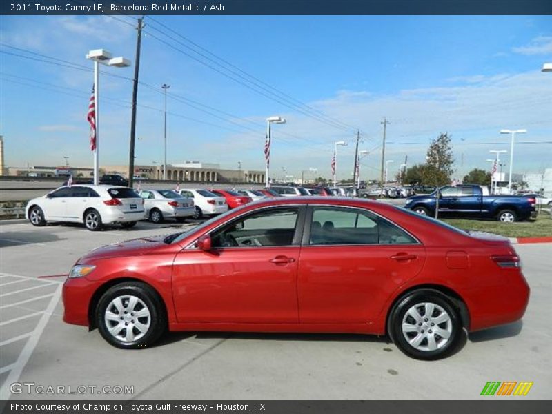 Barcelona Red Metallic / Ash 2011 Toyota Camry LE