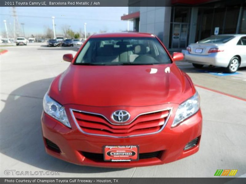 Barcelona Red Metallic / Ash 2011 Toyota Camry LE