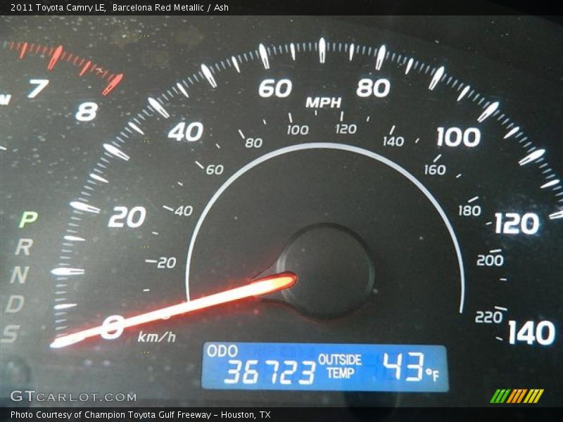Barcelona Red Metallic / Ash 2011 Toyota Camry LE