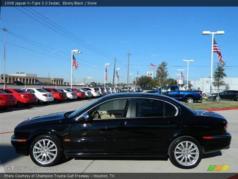 Ebony Black / Stone 2008 Jaguar X-Type 3.0 Sedan