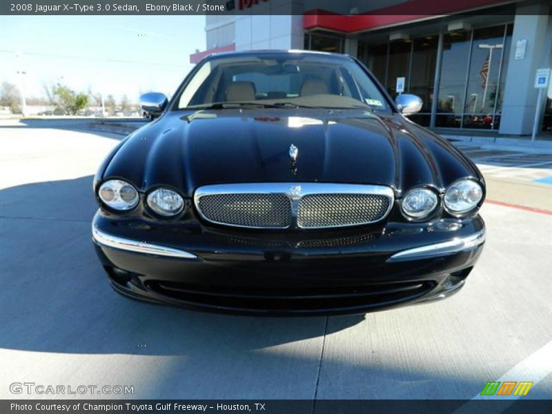 Ebony Black / Stone 2008 Jaguar X-Type 3.0 Sedan