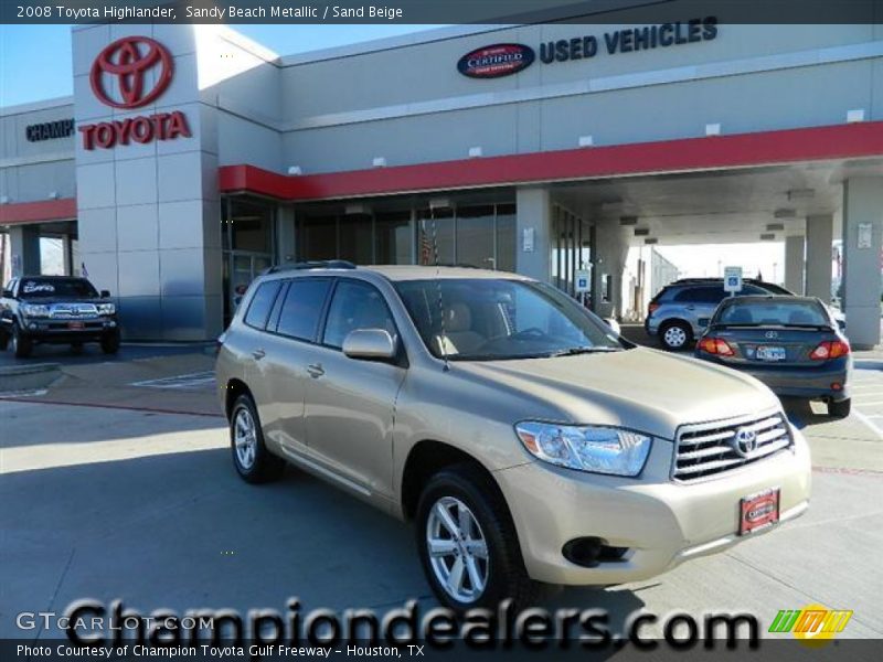 Sandy Beach Metallic / Sand Beige 2008 Toyota Highlander