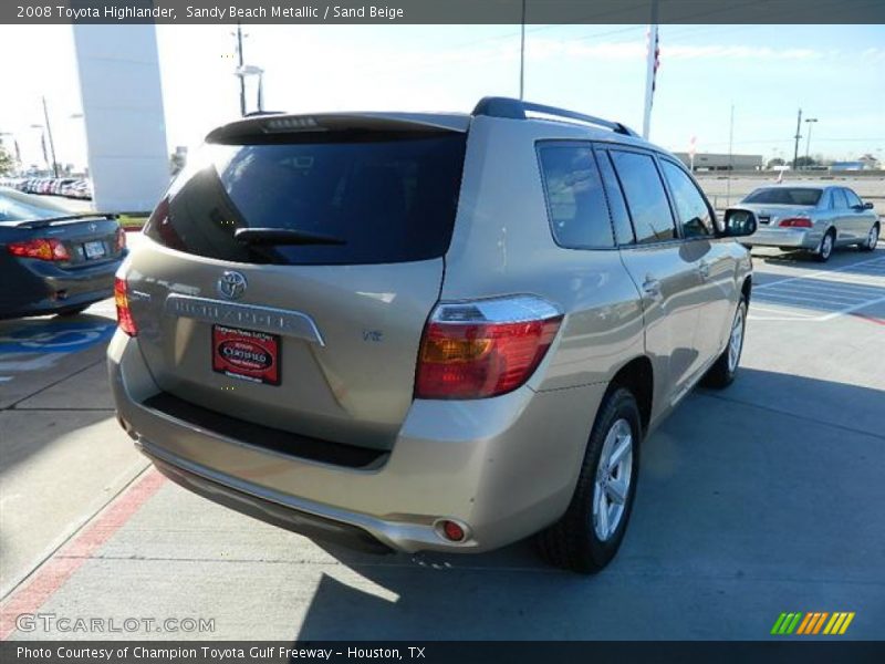 Sandy Beach Metallic / Sand Beige 2008 Toyota Highlander