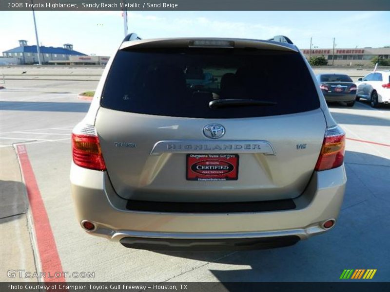 Sandy Beach Metallic / Sand Beige 2008 Toyota Highlander