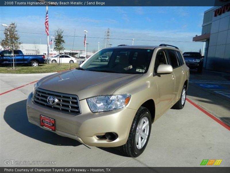 Sandy Beach Metallic / Sand Beige 2008 Toyota Highlander